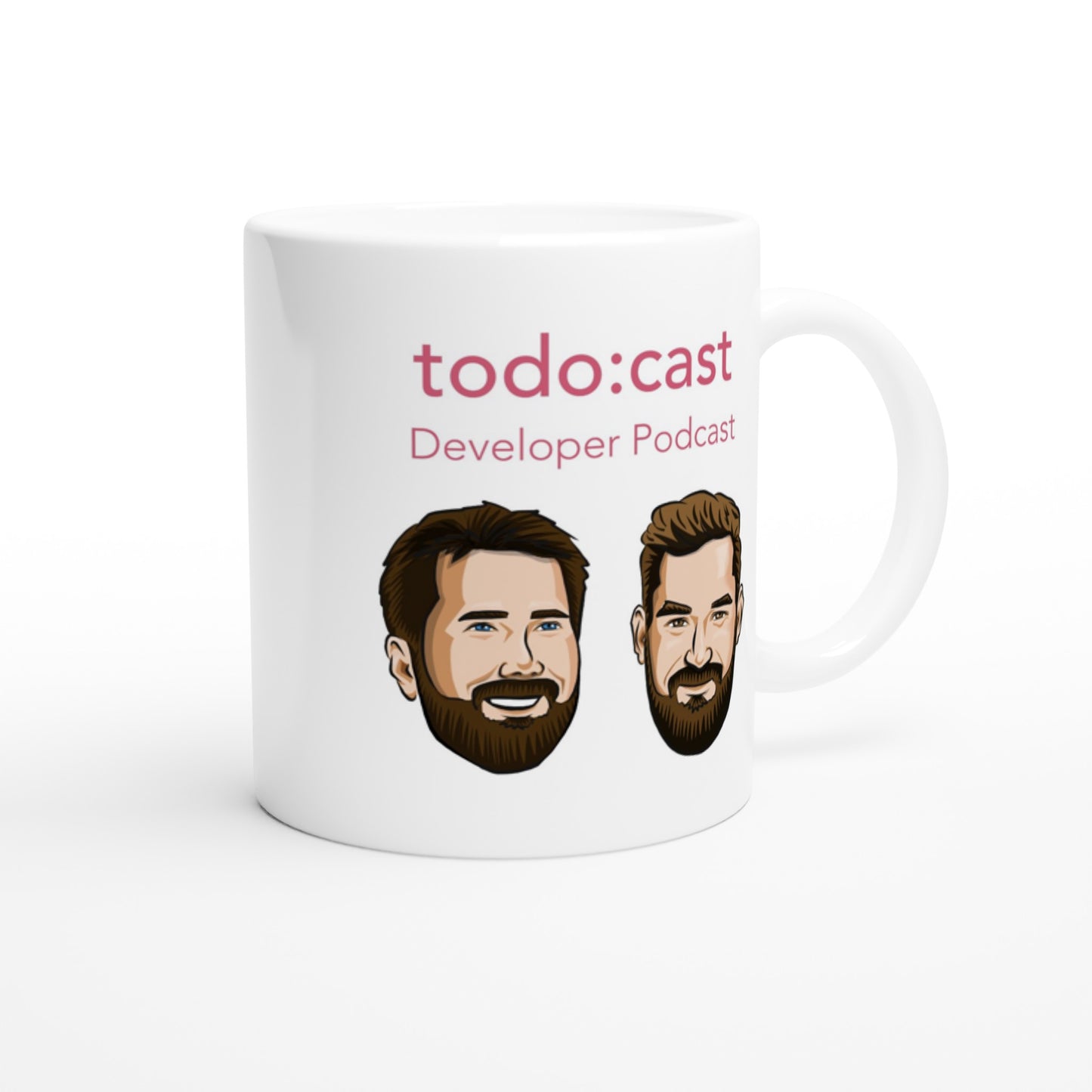Podcast Tasse mit Gesichtern