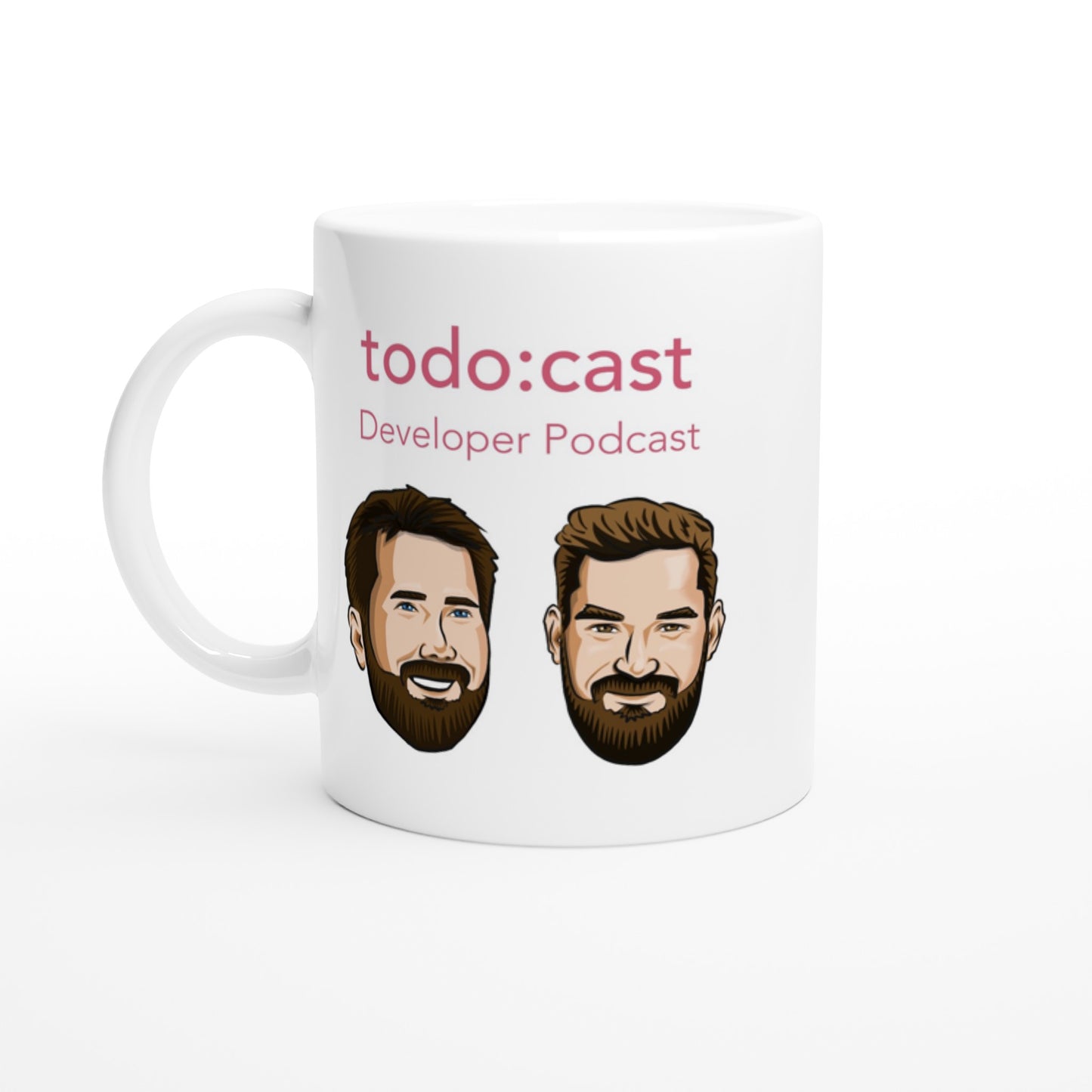 Podcast Tasse mit Gesichtern